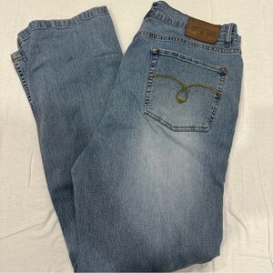 Jack Of Spades Jeans Mens 38x32 Light Wash Blue Straight Relaxed Stretch Denim